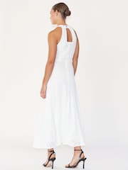 Religion White Halterneck Beaded Sequin Midi Maxi Dress - Image 2 of 6