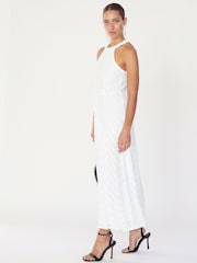 Religion White Halterneck Beaded Sequin Midi Maxi Dress - Image 3 of 6