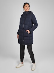 JoJo Maman Bébé Navy Blue 2-in-1 Maternity Puffer Coat - Image 1 of 4