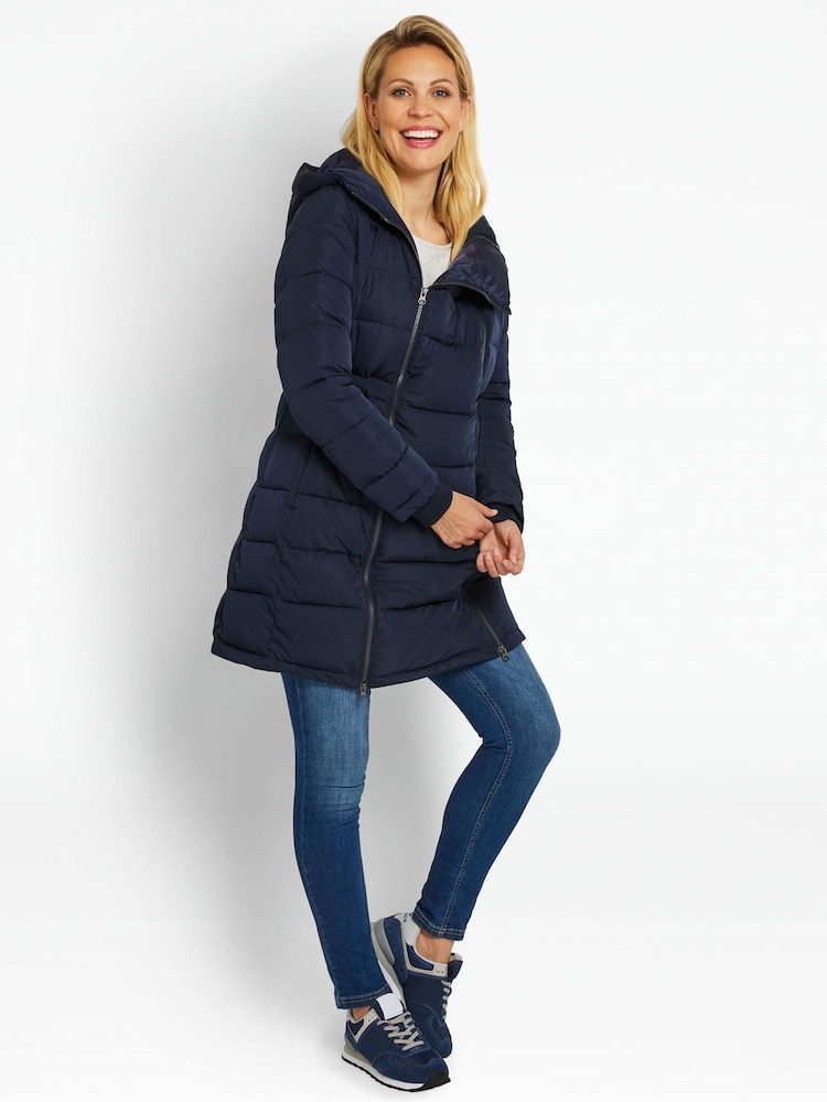 JoJo Maman Bébé Navy Blue 2-in-1 Maternity Puffer Coat - Image 18 of 18 JoJo Maman Bébé Navy Blue 2-in-1 Maternity Puffer Coat - Image 18 of 18