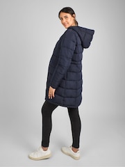JoJo Maman Bébé Navy Blue 2-in-1 Maternity Puffer Coat - Image 2 of 4