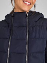 JoJo Maman Bébé Navy Blue 2-in-1 Maternity Puffer Coat - Image 4 of 4