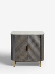 Dark Grey Valencia Marble Mango Wood Small Sideboard - Image 10 of 11