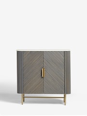 Dark Grey Valencia Marble Mango Wood Small Sideboard - Image 7 of 11