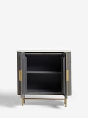 Dark Grey Valencia Marble Mango Wood Small Sideboard - Image 8 of 11