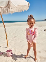 Pfirsich, pink - 2-teiliges Sonnenschutz-Badeset (3 Monate bis 7 Jahre) - Bild 1 von 1