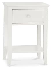 Bentley Designs White Ashby 1 Drawer Bedside Table - Image 2 of 4