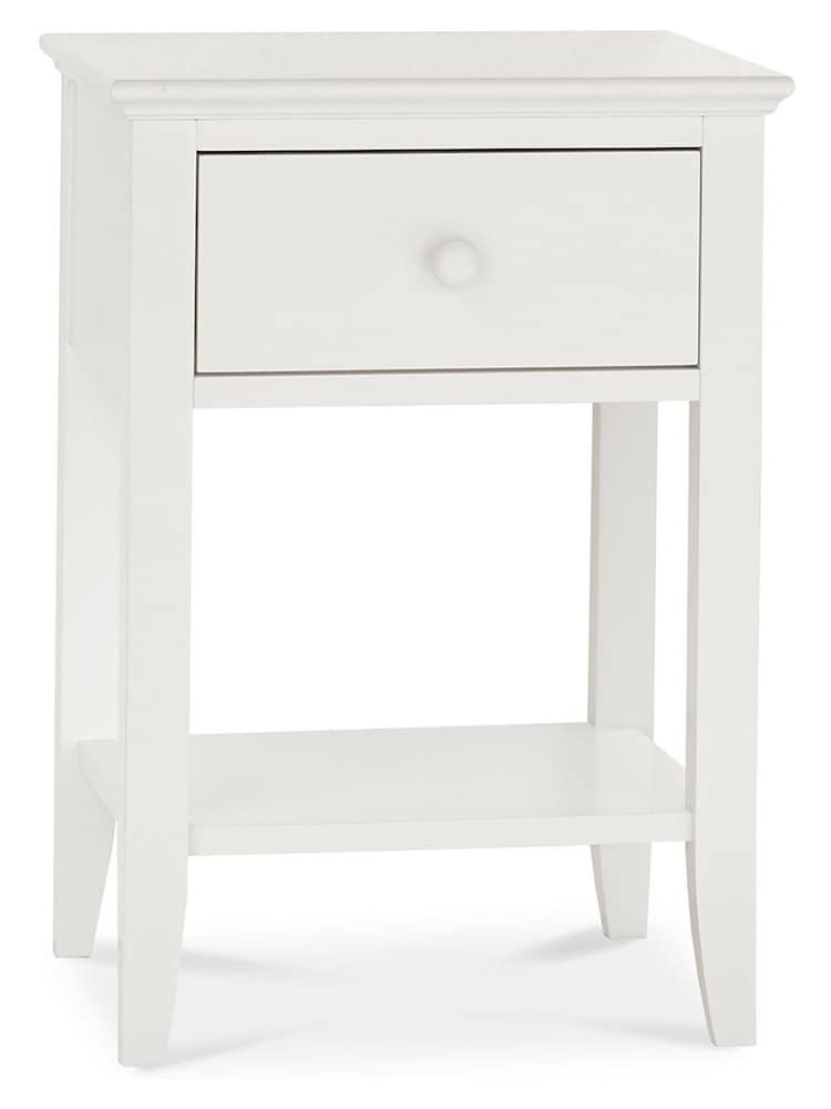 Bentley Designs White Ashby 1 Drawer Bedside Table - Image 2 of 4