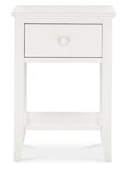Bentley Designs White Ashby 1 Drawer Bedside Table - Image 3 of 4