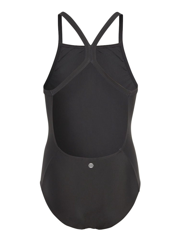 adidas Black Junior Big Logo Swimsuit - Image 2 of 6