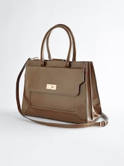 Olive Green Handheld Tote Bag - Image 5 of 9