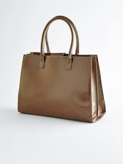 Olive Green Handheld Tote Bag - Image 6 of 9