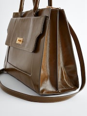 Olive Green Handheld Tote Bag - Image 7 of 9