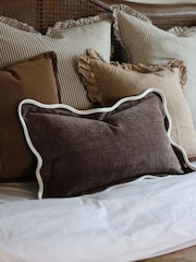 Ellenvale Interiors Set of 3 Brown The Boucle Combination Cushion Covers - Image 2 of 4