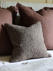 Ellenvale Interiors Set of 3 Brown The Boucle Combination Cushion Covers - Image 4 of 4