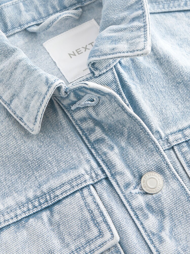 Bleach Wash Crop Denim Jacket (3-16yrs) - Image 9 of 9
