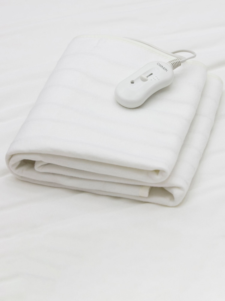 Carmen White Single Fitted Heated Under Blanket - Image 3 of 3