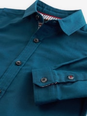 Petrolblau - Gekürztes Oxford-Hemd (3 Monate - 7 Jahre)​​​​​​​ - Bild 7 von 7
