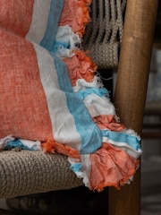 Ellenvale Interiors Coral Hallie Stripe Ruffle Cushion Cover 45 X 45cm - Image 3 of 3