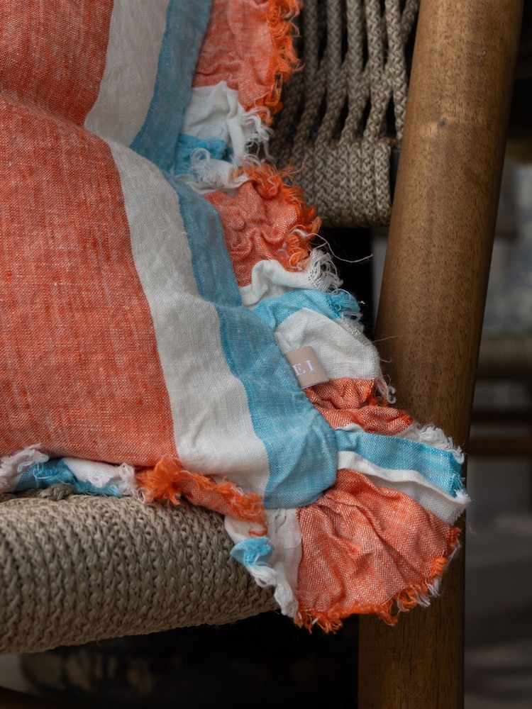 Ellenvale Interiors Coral Hallie Stripe Ruffle Cushion Cover 45 X 45cm - Image 3 of 3