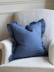 Ellenvale Interiors Set of 3 Blue The Boucle Combination Cushion Covers - Image 4 of 6