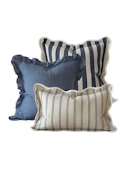Ellenvale Interiors Set of 3 Blue The Boucle Combination Cushion Covers - Image 6 of 6