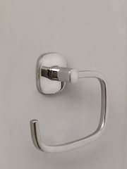 Robert Welch Silver Burford Toilet Roll Holder Swing - Image 1 of 4