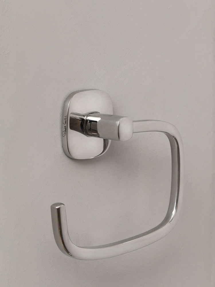 Robert Welch Silver Burford Toilet Roll Holder Swing - Image 1 of 4