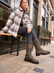 Brown Forever Comfort® Lace Up Knee High Boots - Image 3 of 11