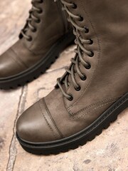 Brown Forever Comfort® Lace Up Knee High Boots - Image 6 of 11