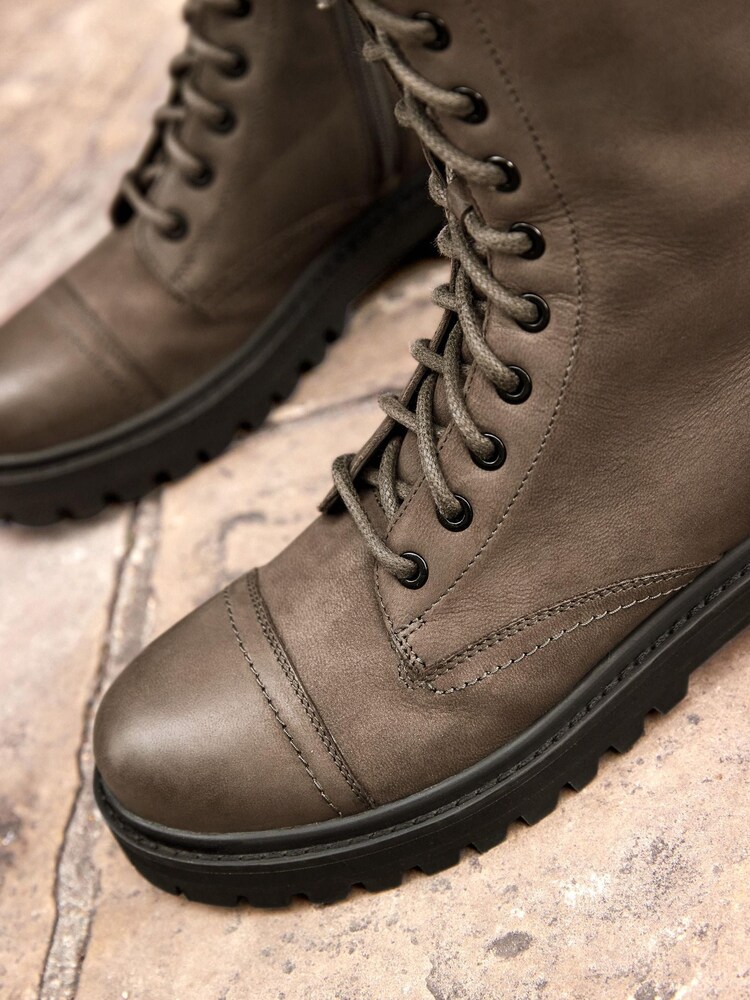 Brown Forever Comfort® Lace Up Knee High Boots - Image 6 of 11