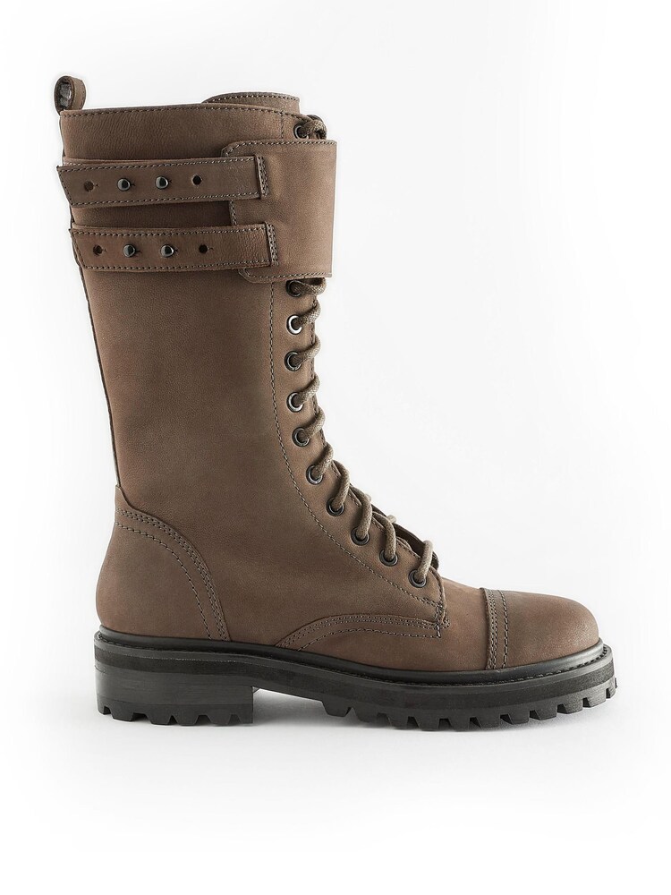 Brown Forever Comfort® Lace Up Knee High Boots - Image 8 of 11