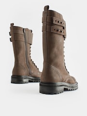 Brown Forever Comfort® Lace Up Knee High Boots - Image 9 of 11