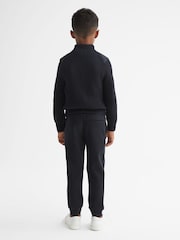 Reiss Navy Trainer 9-12 yrs Hybrid Zip Through Quilted Jacket - Image 5 of 7