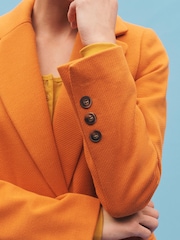 Orange Single Breasted Blazer Coat - Image 8 of 8