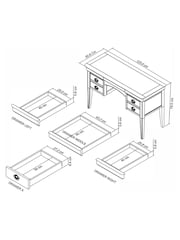 Bentley Designs White Chantilly Dressing Table - Image 4 of 4