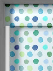 Voyage Lagoon Blue Blackout Dotty Made To Measure Roller Blind - Image 3 of 6
