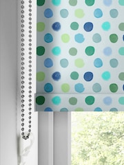 Voyage Lagoon Blue Blackout Dotty Made To Measure Roller Blind - Image 4 of 6