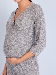 Grey Maternity/Nursing Cosy Jumpsuit - Image 4 of 6