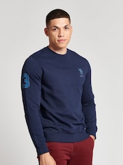 U.S. Polo Assn. Navy Blazer Mens Blazer Crew Sweatshirt - Image 1 of 5