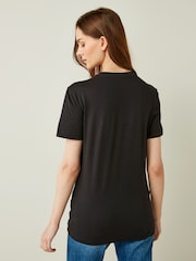 Calvin Klein Jeans Slim 100% Cotton Institutional Black Logo T-Shirt - Image 2 of 4