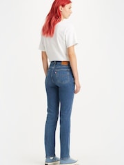 Синий с волнообразным принтом - Прямые джинсы с завышенной талией Levi's® 724™ - Image 2 of 4