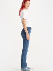 Синий с волнообразным принтом - Прямые джинсы с завышенной талией Levi's® 724™ - Image 4 of 4