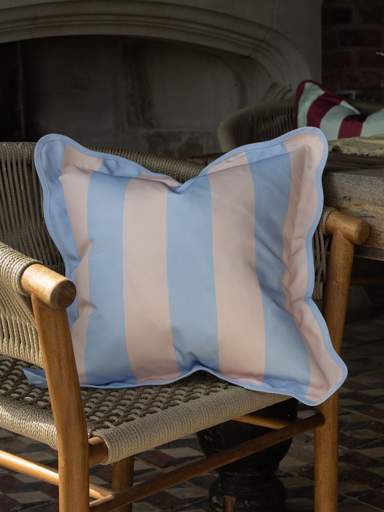 Ellenvale Interiors Pink Outdoor Scalloped Cushion Cover 45 X 45cm - Image 1 of 3