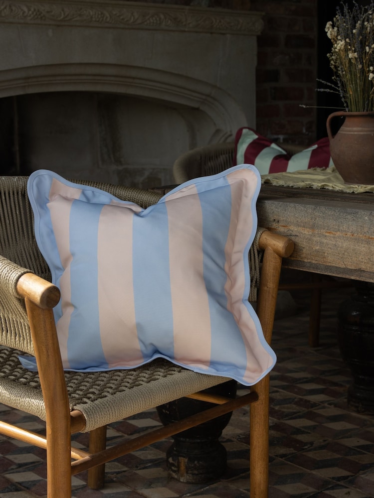 Ellenvale Interiors Pink Outdoor Scalloped Cushion Cover 45 X 45cm - Image 2 of 3