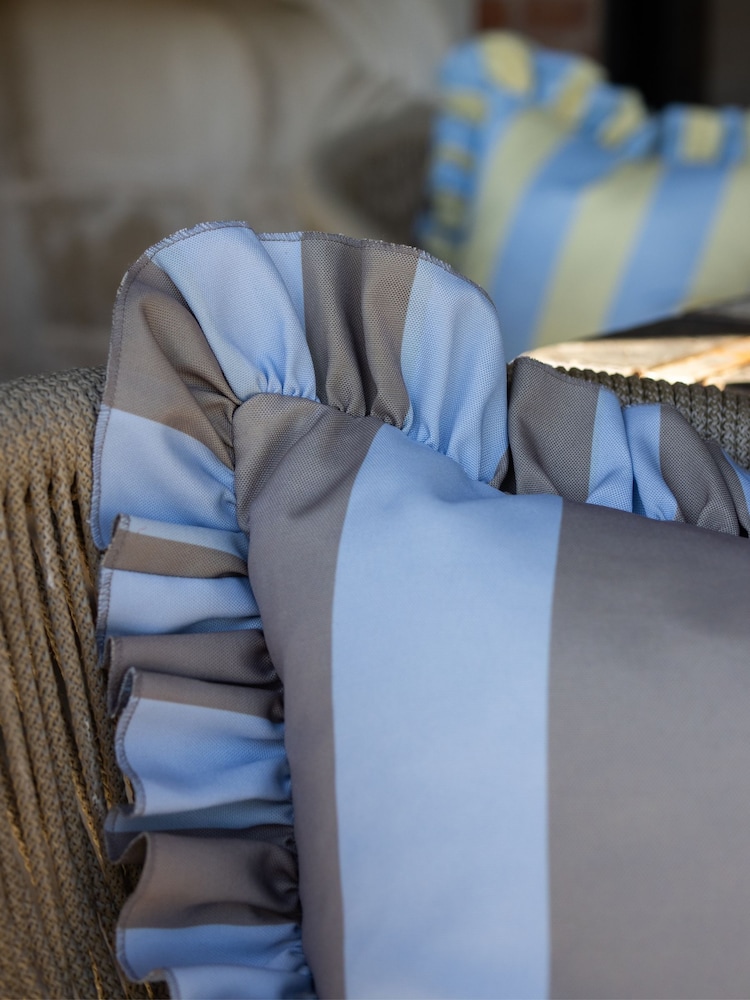 Ellenvale Interiors Brown Outdoor Ruffle Cushion Cover 45 X 45cm - Image 3 of 3 Ellenvale Interiors Brown Outdoor Ruffle Cushion Cover 45 X 45cm - Image 3 of 3