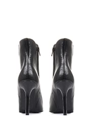 Jones Bootmaker Cadence Heeled Black Leather Ankle Boots - Image 4 of 6