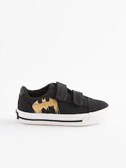 Batman Black Standard Fit (F) Strap Touch Fastening Shoes - Image 1 of 5