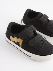 Batman Black Standard Fit (F) Strap Touch Fastening Shoes - Image 4 of 5