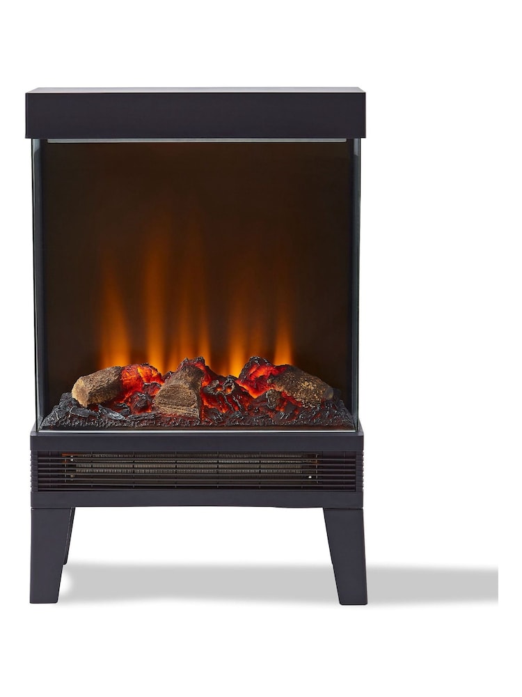 Warmlite Grey Perth 1.3KW Log Fire Stove - Image 1 of 1